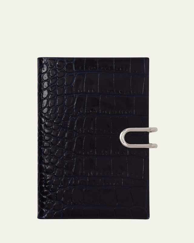 Panama 2026 Weekly Agenda in Mara Croc-Embossed Leather